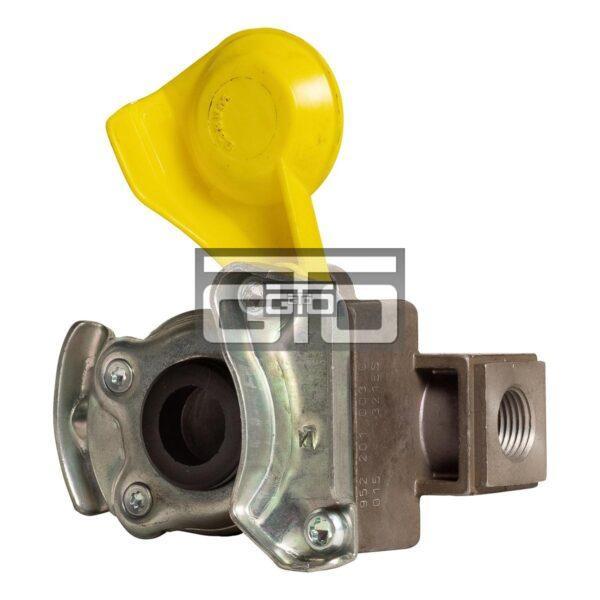 Coupling head yellow M16×1,5 with filter Trailer side