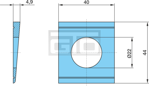 WASHER 22 DIN434 ST GALVANIZED