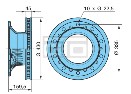 BRAKE DISCFUERSB43..TLK335/10EP3