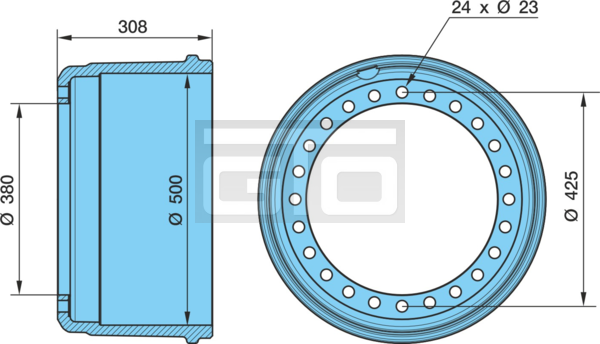 BRAKE DRUM 5020/308/380/425/23/24