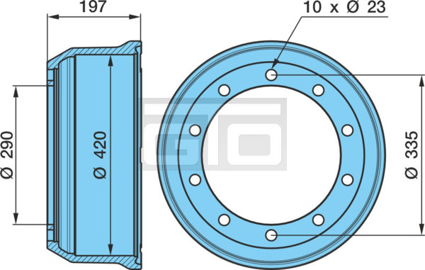 BREMSTROMMEL L 4212/197/290/335/23/10