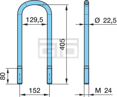 VEER U-BOUT M24X405X152 R-90/R45