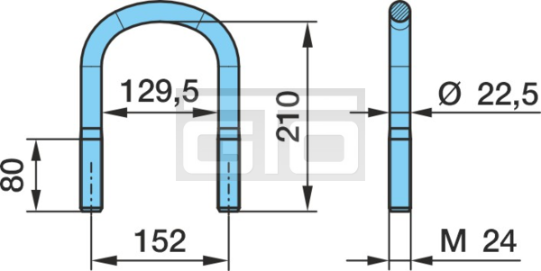 FEDERBUEGEL M24X210X152 R-90/R45