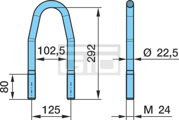 U-bout M24X292X125 12°x104 R36