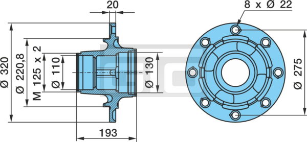 HUB K..F ECO 8008 (BL-PO)