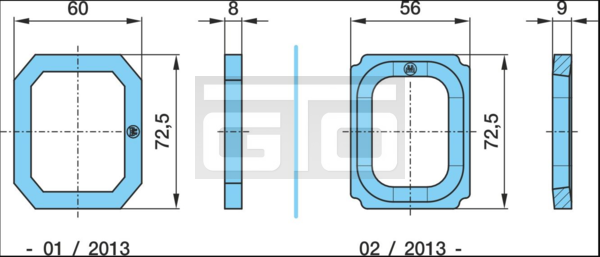 PROFILED PART RECTANGULAR BR_72,5/56