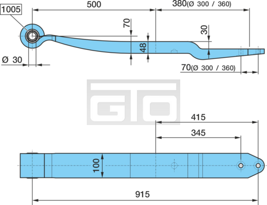 BLATTF.AL- 500/380 K_30SGS1X48 H= 48