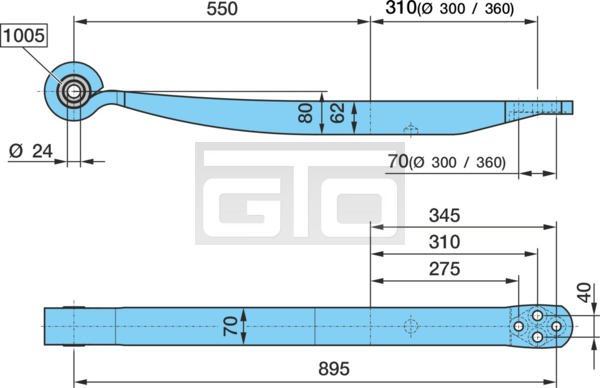 BLATTF7AL- 550/310 SGS1X62 H= 62