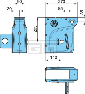 HANGERBEUGEL_EA_V 205X270X90S_85/35#BL