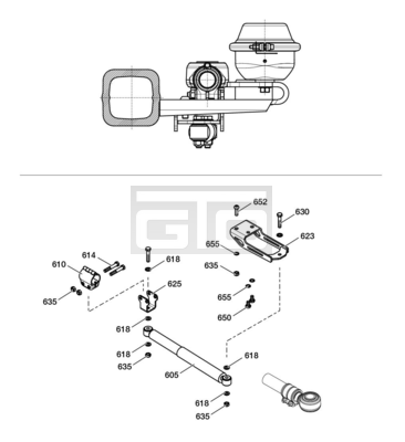STEERING DAMPER KIT UNTENL.SB/TB+ALMT SB