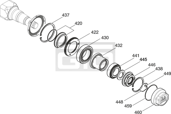 RS-EP3 BEARING SH/SK/H/K 10-12t W CAP