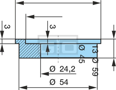 BUSH Ø59X3 Ø54X10 B-Ø45X3 Ø24,2X10