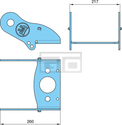 SHAPED PLATE 206/260/162/6/Ø70