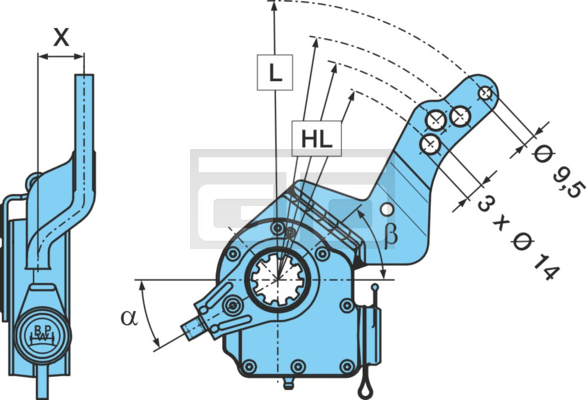 SLACK ADJUSTER-0 _60G LL 150-180(205GK19