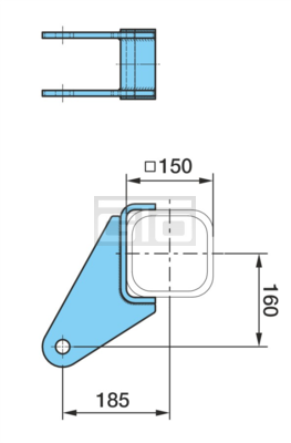 BRACKET SHOCK AB.90=W 160/110 AK150(OM2)