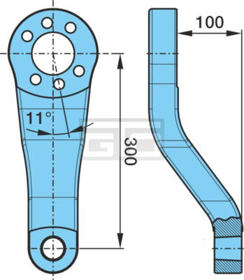 STEERING LEVER 300LG 100GK 11,0G