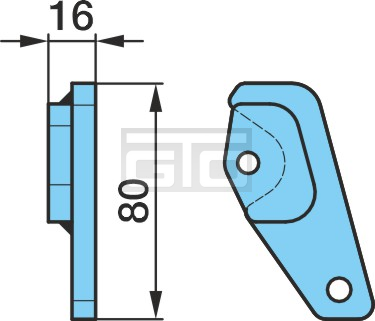 PLATTE FUER AGS 80X30X16