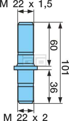 WIELSTUD HB M22X1,5X60 R-GEWINDE