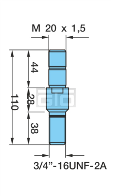WIELBOUT 3/4"-16UNF-2A _60 R-GEWINDE