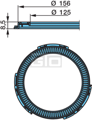 ABS EXITER RING Z=100 ECO-PLUS