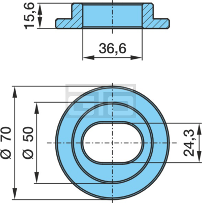 DISC Ø70/50,15X15,6 Ø24,3x36,6