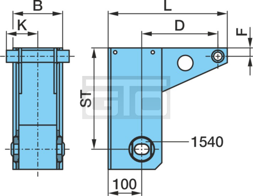 Ophangbeugel EV302X355X130 227/25 Stabilisator