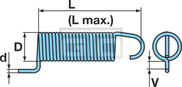 TERUGVEER L= 84-132 DM=21 Ø=2,8