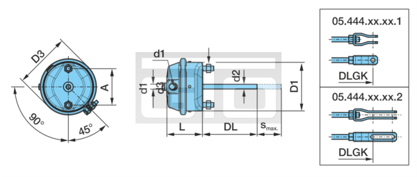 BRAKE CHAMBER BPW 24"/__ DL__ 185