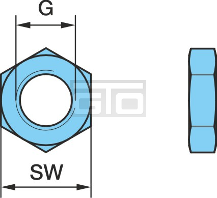 HEXAGON NUT M10 DIN93604VZ