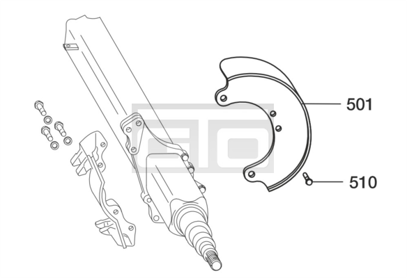 NRS-SB 3745 ABDECKBLECHE ST.-ACHSE