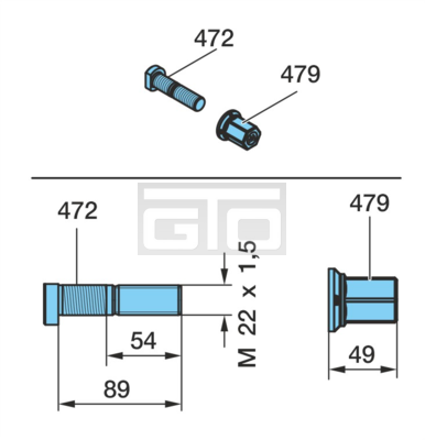 WIELBOUTENSET W1X SM 22X1,5X_89 49H HUT