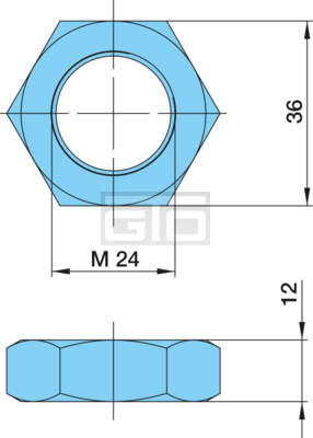 HEXAGON NUT M24X1,5DIN936 17H
