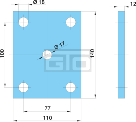 VEERKUSSEN: 140X110X12 100X 77/18 D17