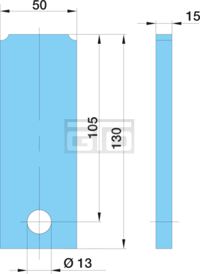 AGRO_PLATTE:15 130X 50 F.ENDENSCHLAG