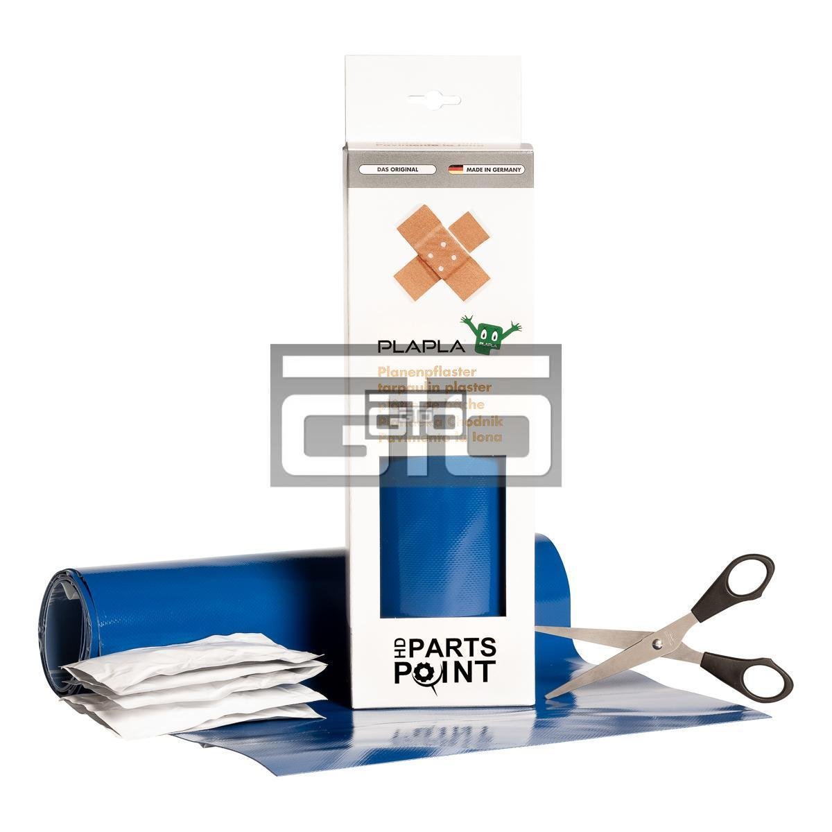 Plapla kit blauw zeildoekpleister RAL5010