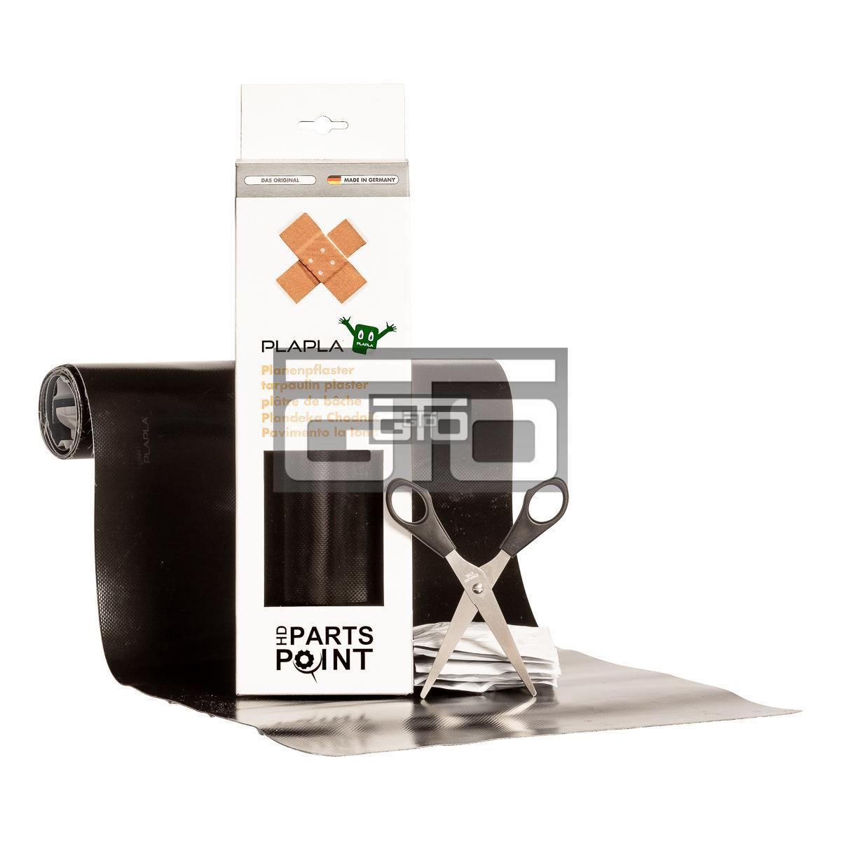 Plapla kit zwart zeildoekpleister RAL9005