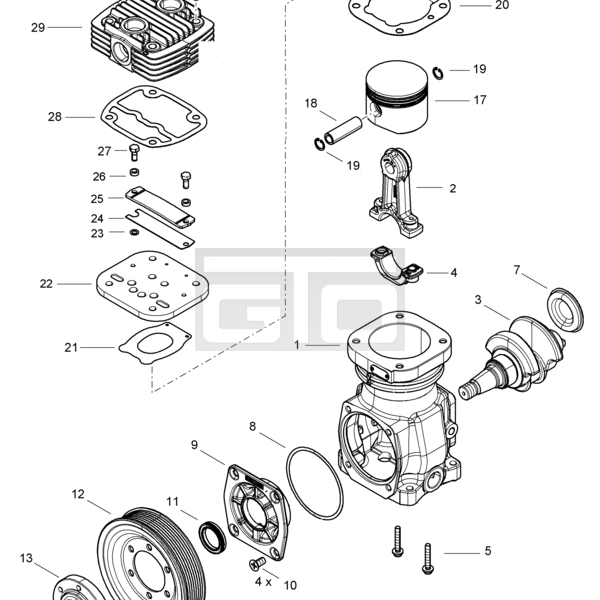 Compressor (ééncilinder)