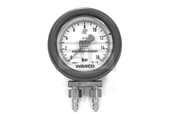 Manometer, Ø 100 mm, 2x max. 16 bar, Schutzhülle
