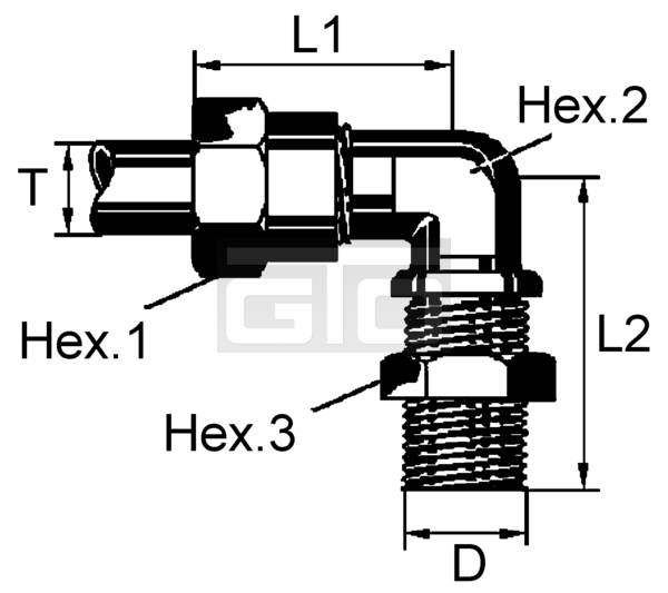 Male Stud Elbow Coupling