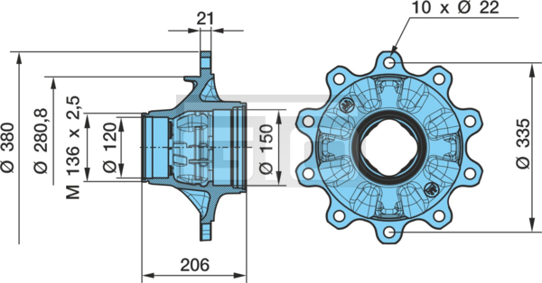 HUB HZF ECOP 10010