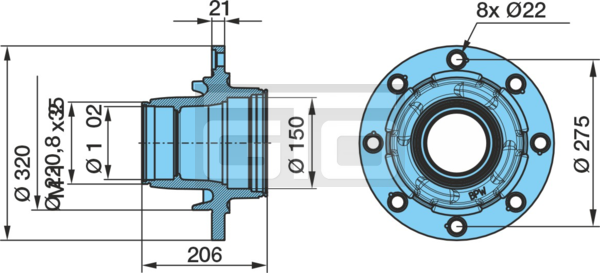 HUB K..F ECO 10008 (BL-PO)     BPW-95