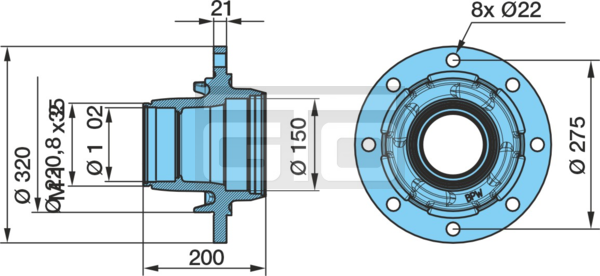 HUB SK.F ECO 10008