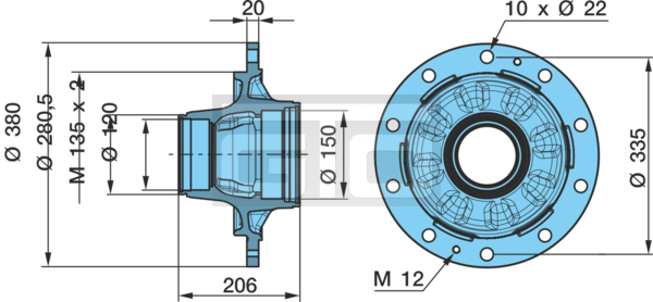 HUB K.ZF3ECO 10010