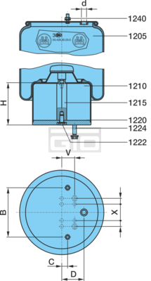 AIR SPRING 360-1S--  055--A   WW G215